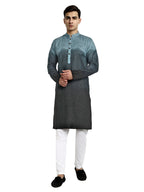 Vardha MenS Cotton Chikankari Embroidered And Sequence Full Sleeve Knee Length Casual Kurta For All Occations Like Wedding, Off