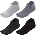 Meaiguo Toe Socks No Show Running Five Finger Socks for Men Women 4 Pairs