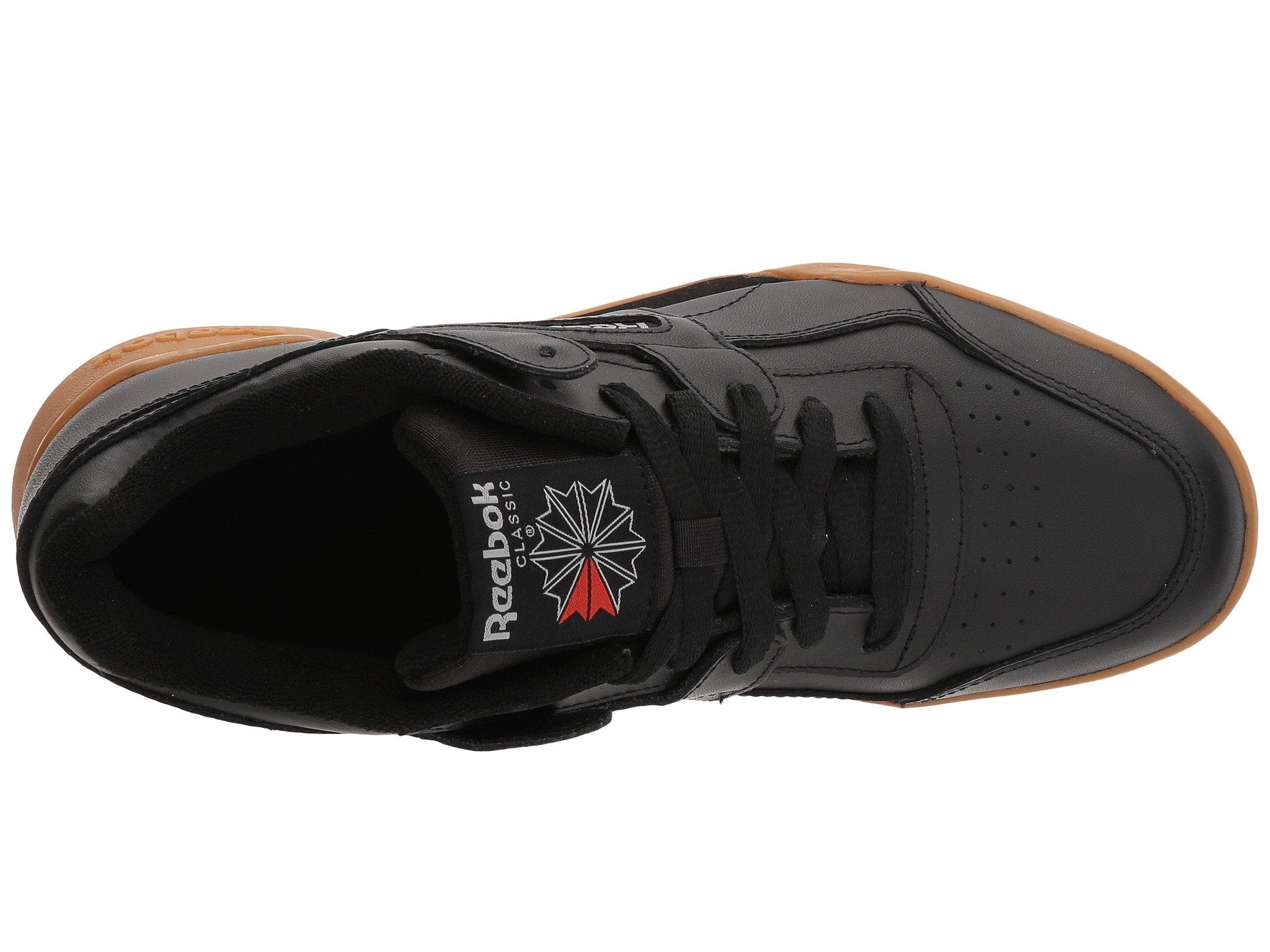 Reebok Men Workout Plus Sneaker, Black/Carbon/Classic red, 9.5