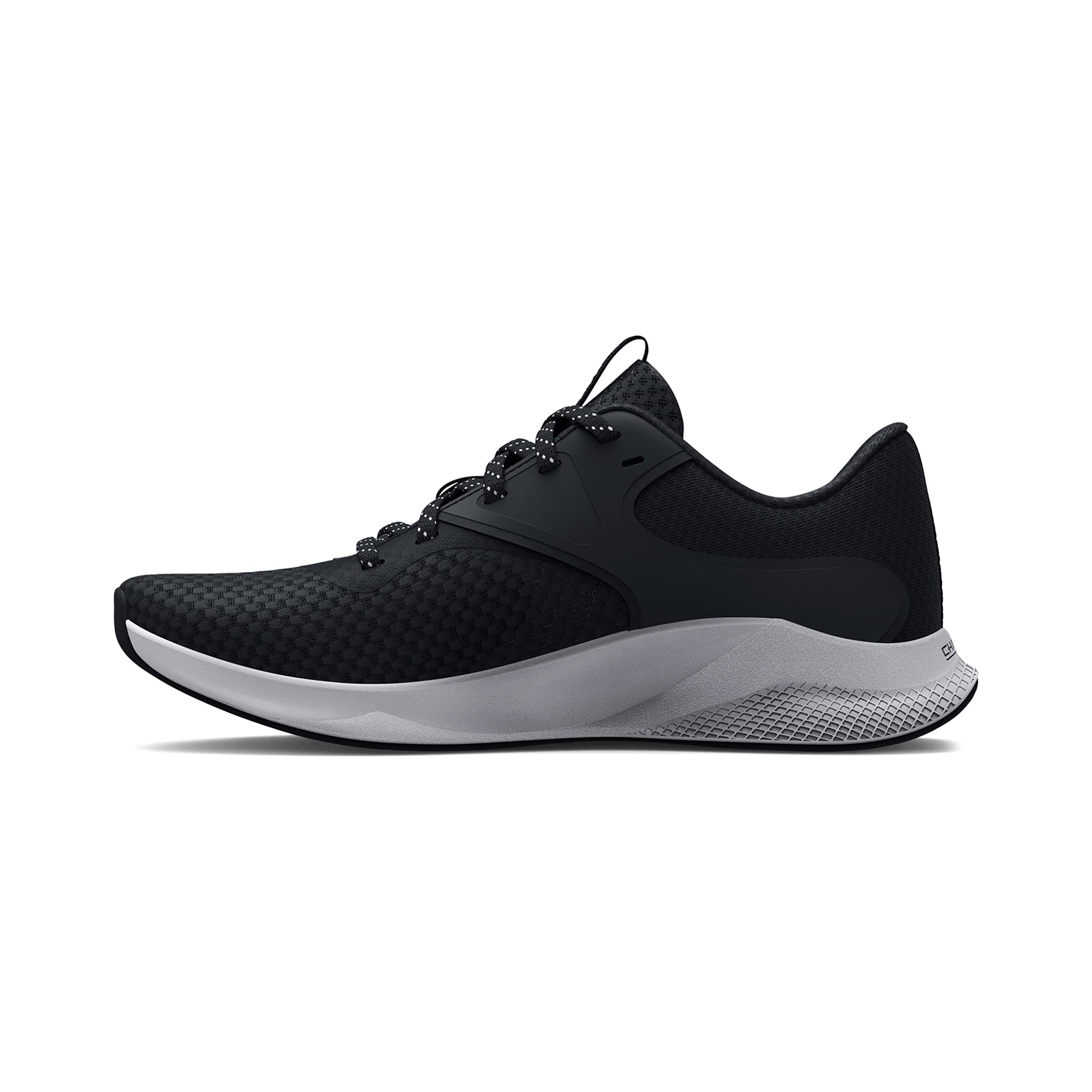 Under Armour Women's Charged Aurora 2, Black/Metallic Warm Silver, 9.5 Medium US
