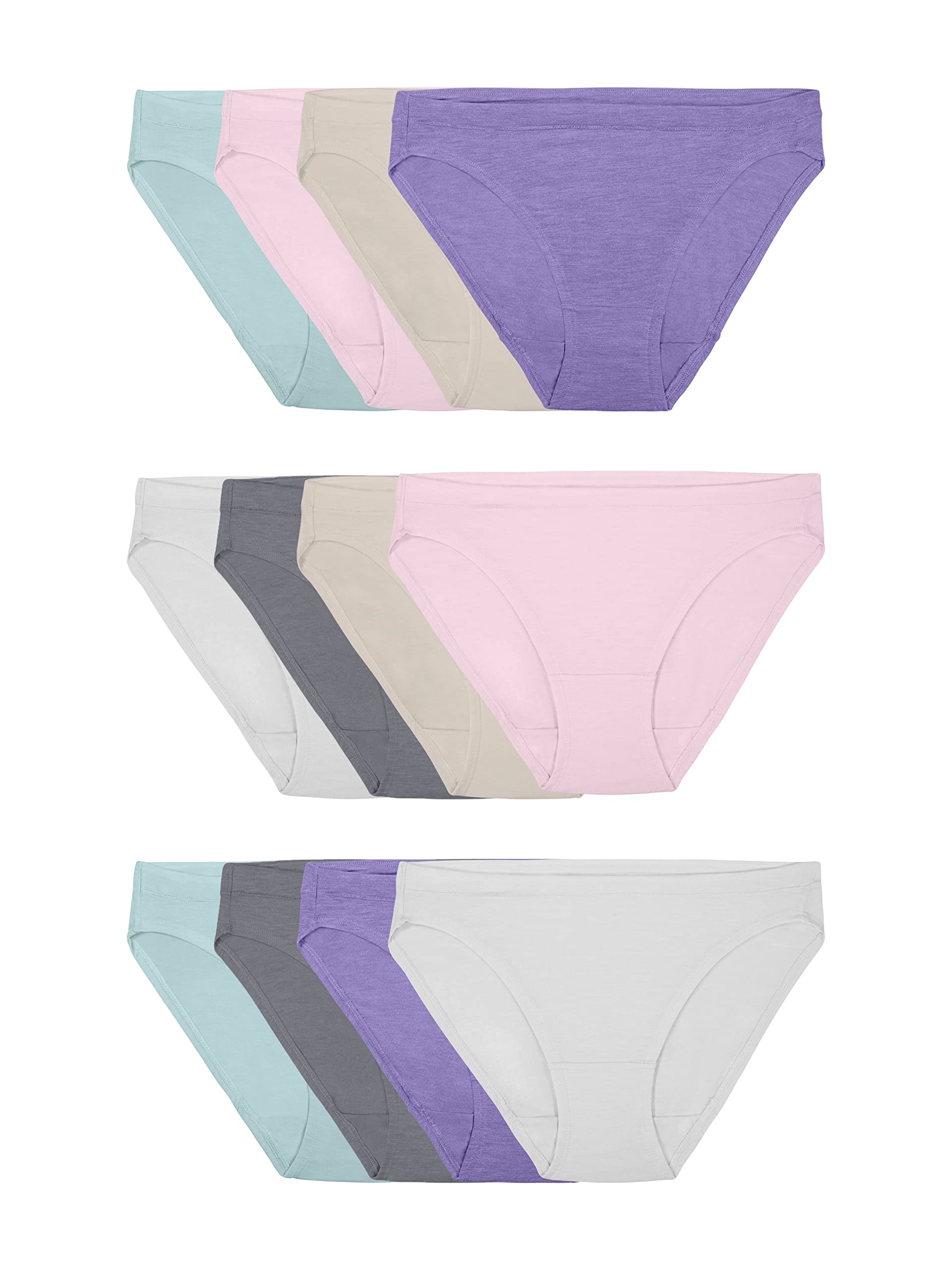 Fruit of the Loom womens Beyondsoft (Regular & Plus Size) Bikini Style Underwear, Bikini - Modal 12 Pack Assorted Colors, 6 US