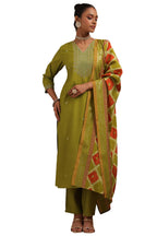 Soch Women Muslin Embroidered Suit Set Zari