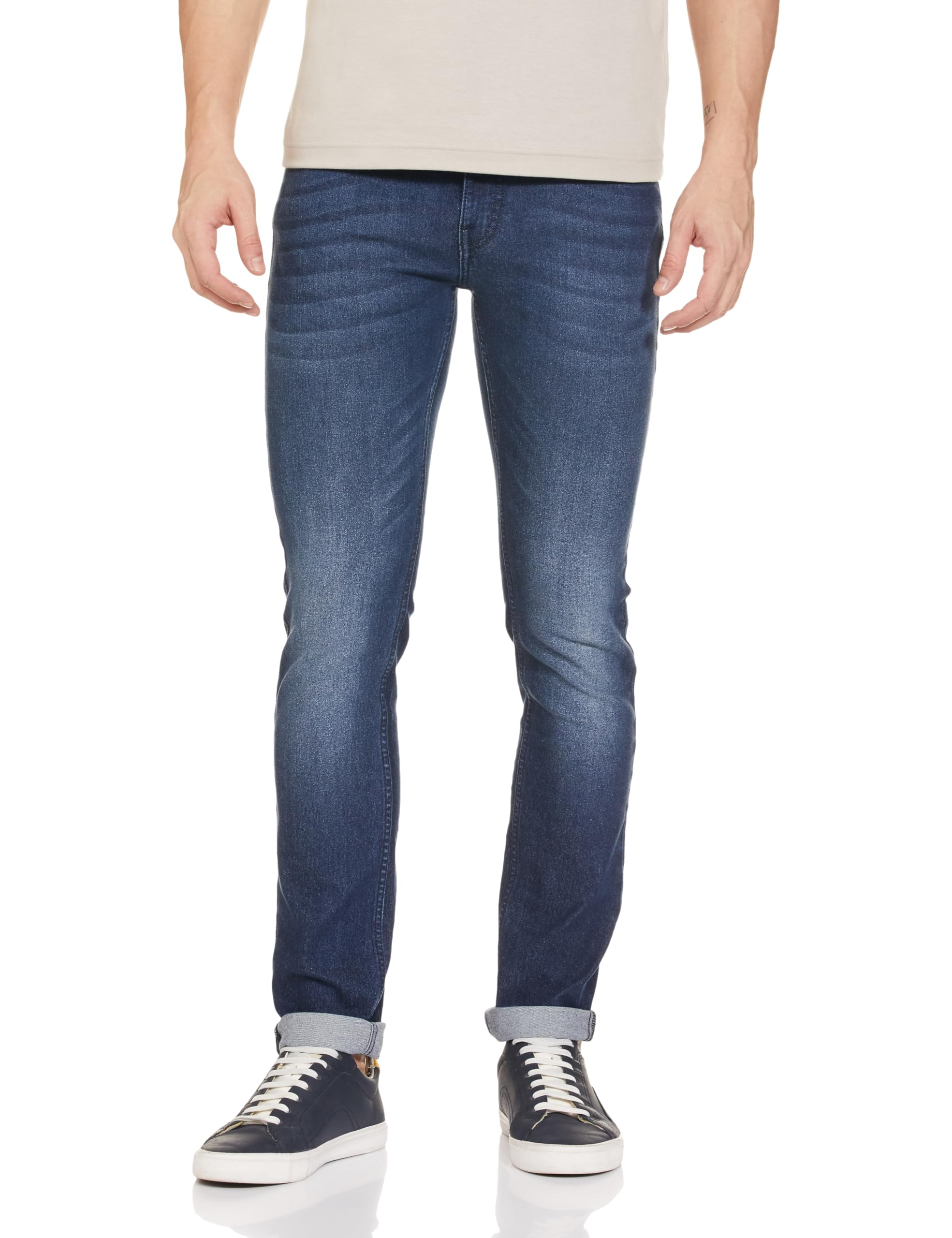 Pepe Jeans Mid Rise MenS Slim Jeans (Pm206796R18300030 Blue