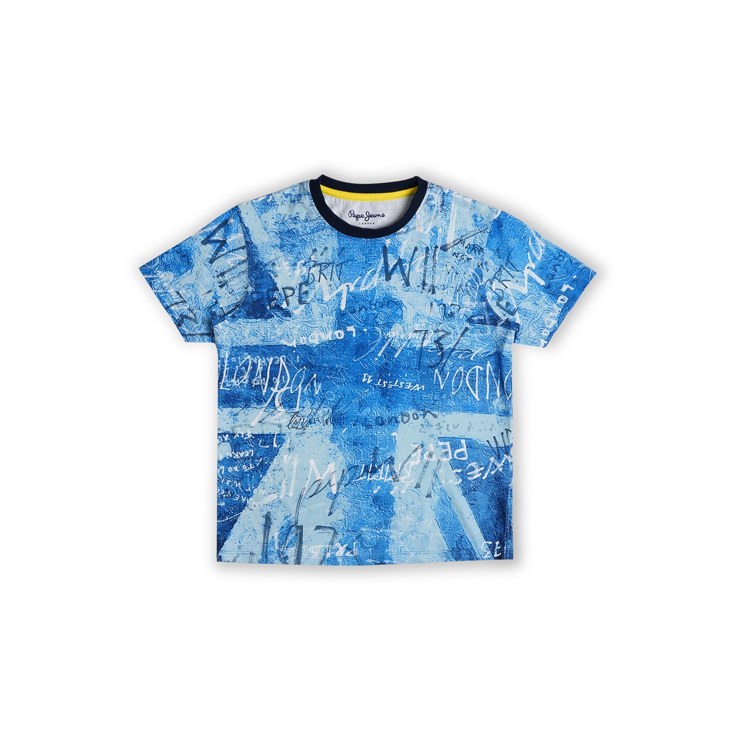 Pepe Jeans BoyS Letter Print Regular Fit T-Shirt (Pb503879_Navy_Blue