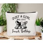 BiuNiuring French Bulldog Gifts for Women, French Bulldog Gifts for French Bulldog lovers, Bulldog Pet Makeup Bag, Who Loves Fre