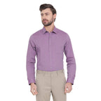 Turtle Men Cotton Purple Slim Fit Solid Shirts