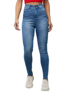 Dolce Crudo Womens Super Skinny High Rise Regular Length Stretchable Shaping Denim Jeans (DOAW18DEN02-76-167-36, Powder Blue, 3