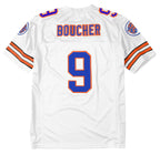 90s Football Jersey for Party,Bobby Boucher #9 The Waterboy Sandler 50th Anniversary Movie Football Jersey (White, X-Large)