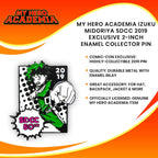 My Hero Academia Izuku Midoriya 2-Inch Enamel Collector Pin - Exclusive 2019 San Diego Comic-Con Deka Collectible - Durable Meta