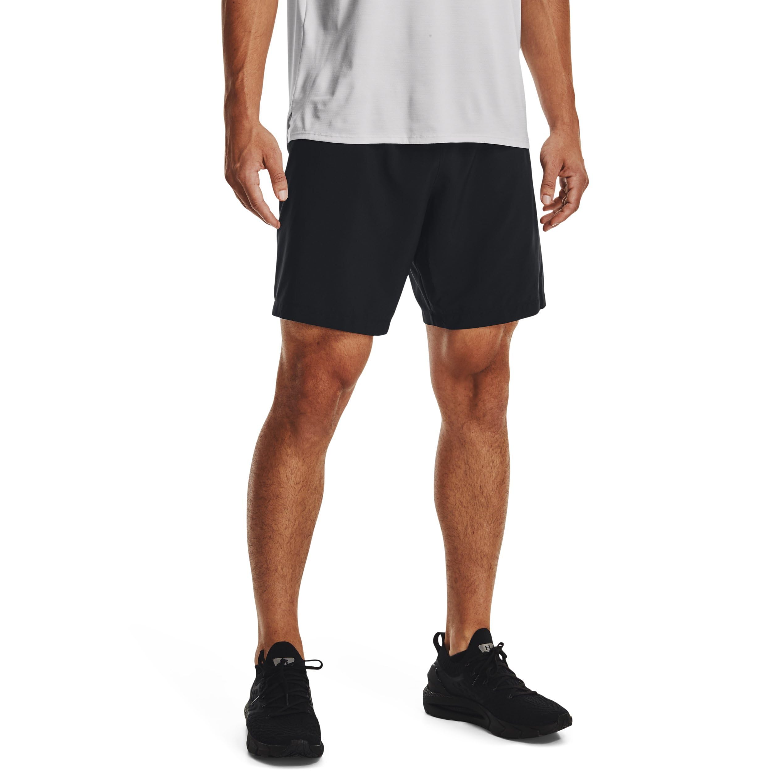 Under Armour Men's Woven Graphic Shorts, (001) / Black/White, Small