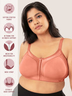 Nykd (Nyb101) Cotton Non Padded & Non Wired Everyday Bra For Women | M-Frame Structure For Bounce Control With Full Coverage & S