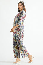 Toochki WomenS Multi Color Floral Printed Rayon Stitched Ethnic Kurta Set | Ethnic Kurta Set For Women | A Line Ethnic Kurta Se