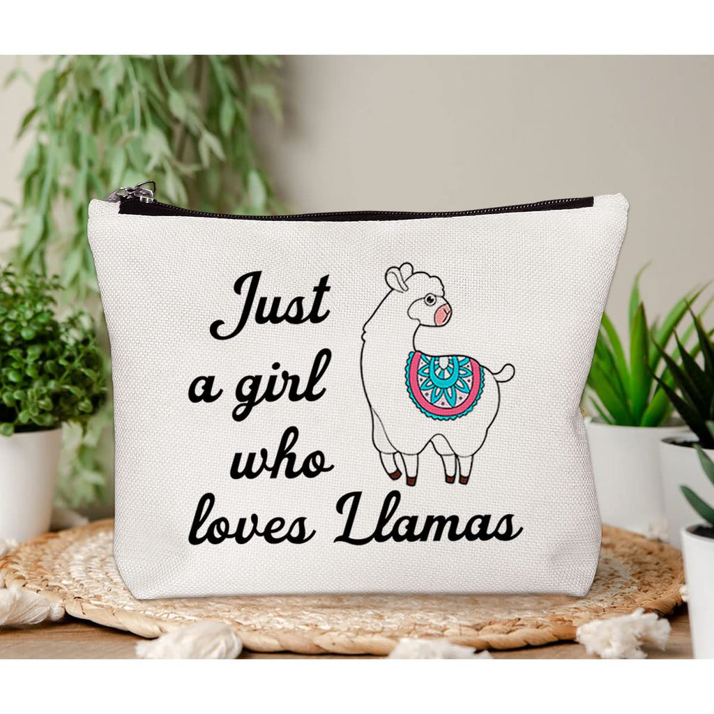 BiuNiuring Llama Gifts for Women, Llama Costmeic Bag Travel Gifts, Llama Gifts for Llama Lovers, Llama Makeup Bag, Who Loves Lla