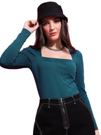 Ketch Women Polyester Blend Regular Fit Tops (Khtp000225_Teal, Medium)