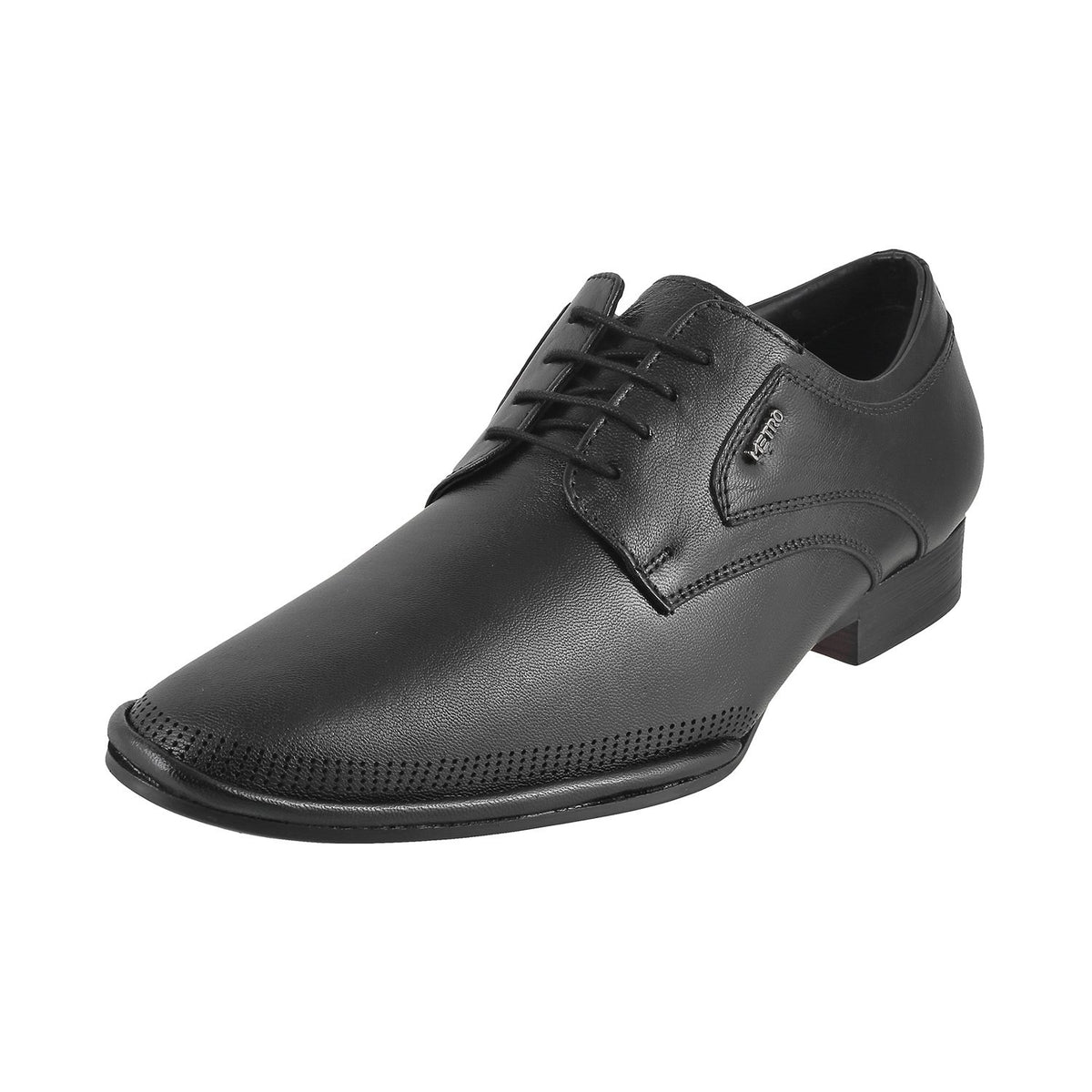 Metro Mens Black Leather Formal Shoes8 UK (42 EU) (195015) 8-42