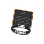 JoycuFF Gifts for Step Dad Birthday from Daughter Son, To My Step Dad Gifts Ideas Unique Present for Him Knot Bracelet for Men F