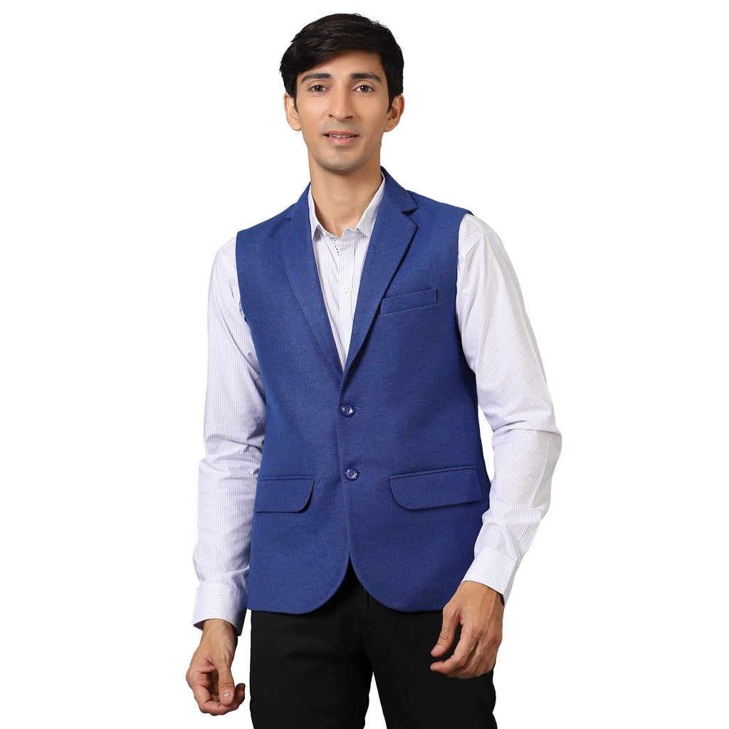 Wintage Men'S: Tweed Blue Modi Nehru Jacket : 40/M