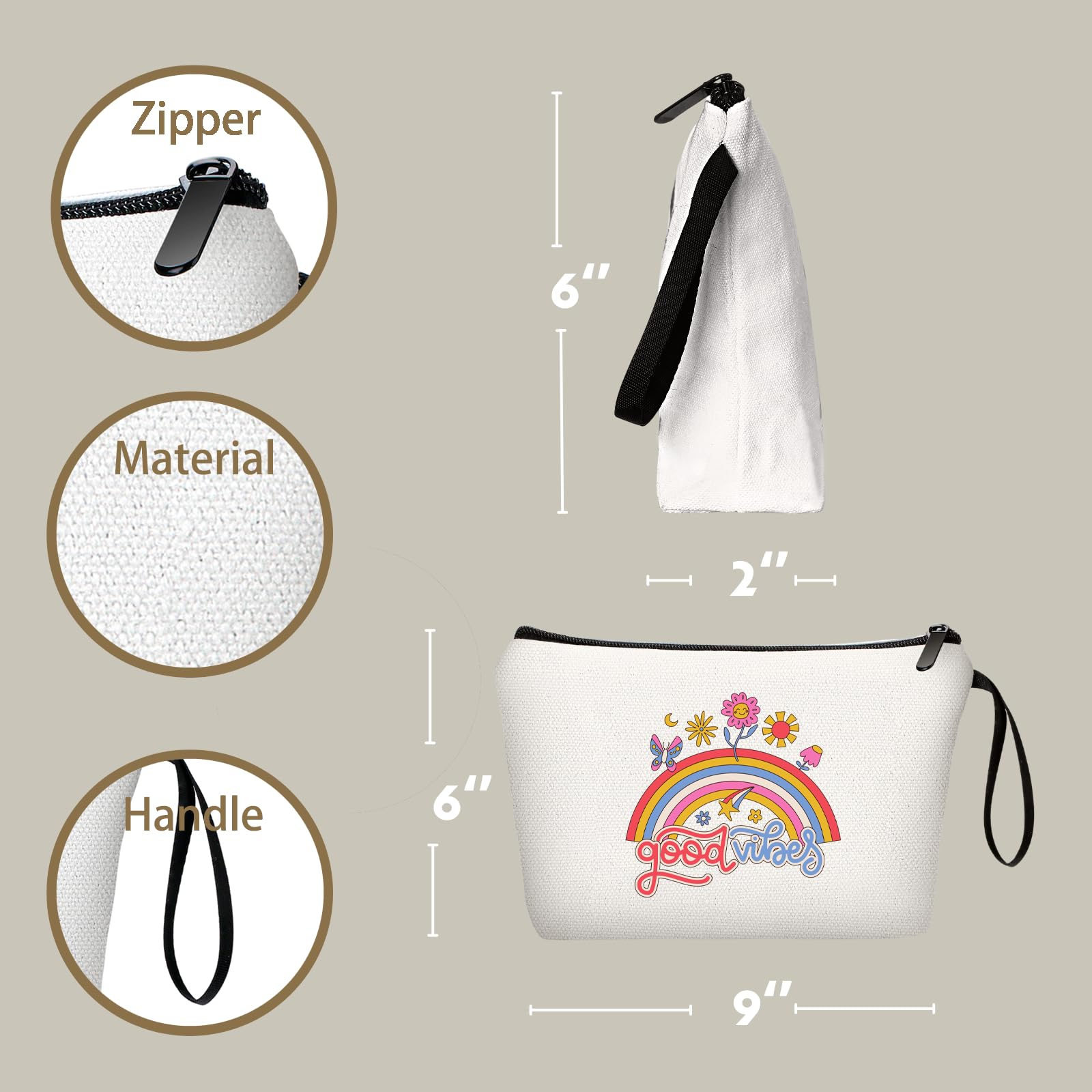 Friend Gifts for Women, Friend Birthday Gifts for Women,Small Cosmetic Bag, Inspirational Gifts for Women, Positivity Gifts,Frie