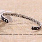 Btysun Bracelets for Women Inspirational Gifts for Her Girls Motivational Birthday Cuff Bangle Friendship Personalized Mantra Ch