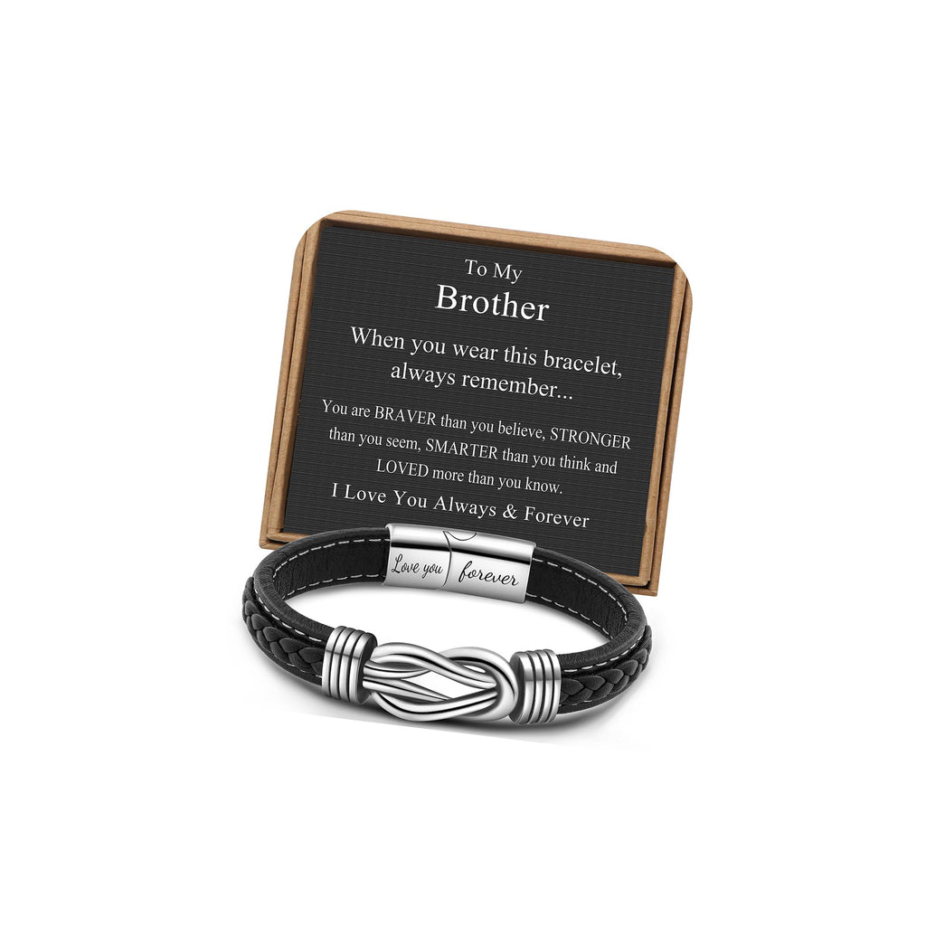 JoycuFF Brother Birthday Gifts Knot Bracelet from Sister, To My Brothers Anniversary Christmas Birthday Gifts Unique Bracelets f