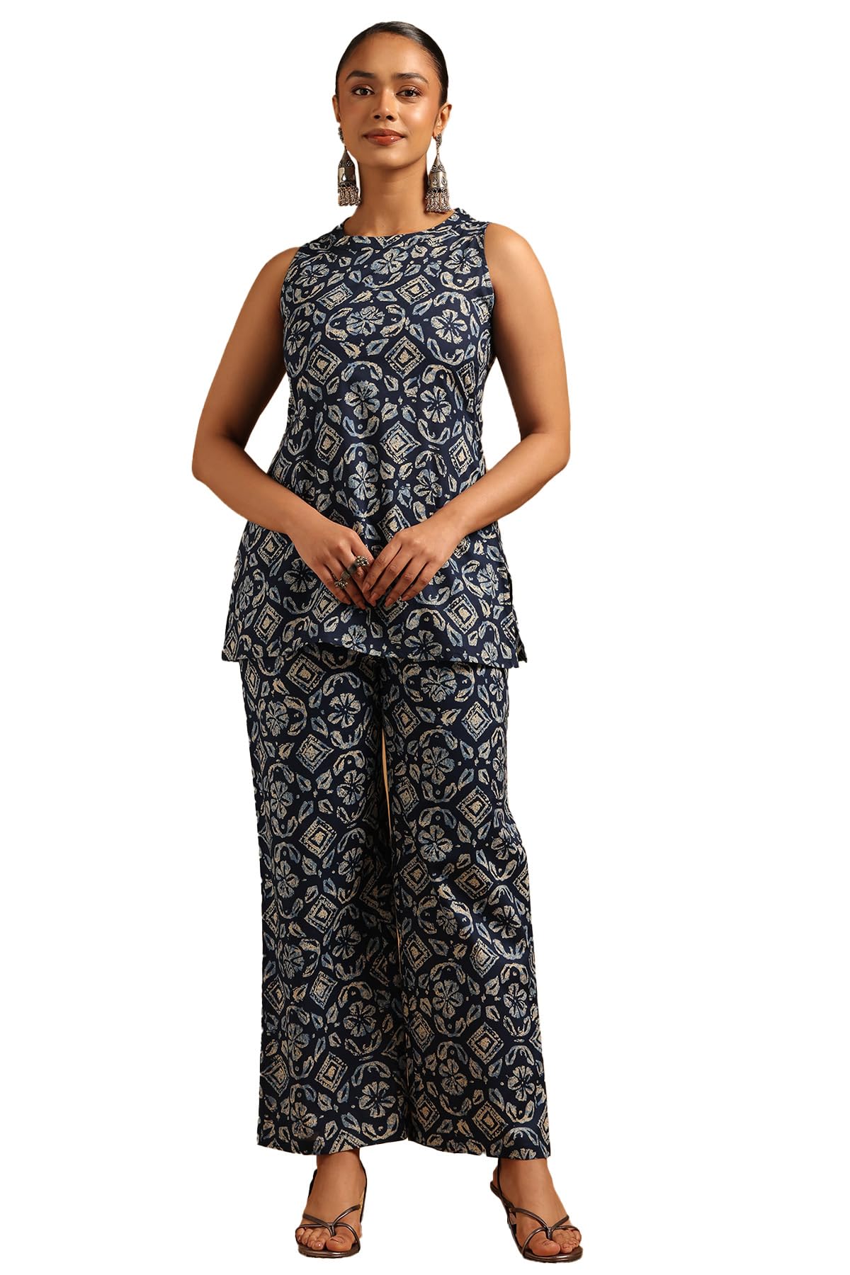 Soch Women Pattern: Botanical Fabric: Cotton Closure: Slip On Package Contains: Tunic Pant