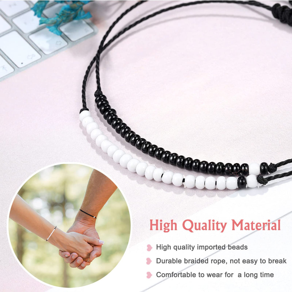 UNGENT THEM Matching Couples Bracelets Ideas Soulmate Jewelry Long Distance Relationship Anniversary Christmas Valentine's Day G
