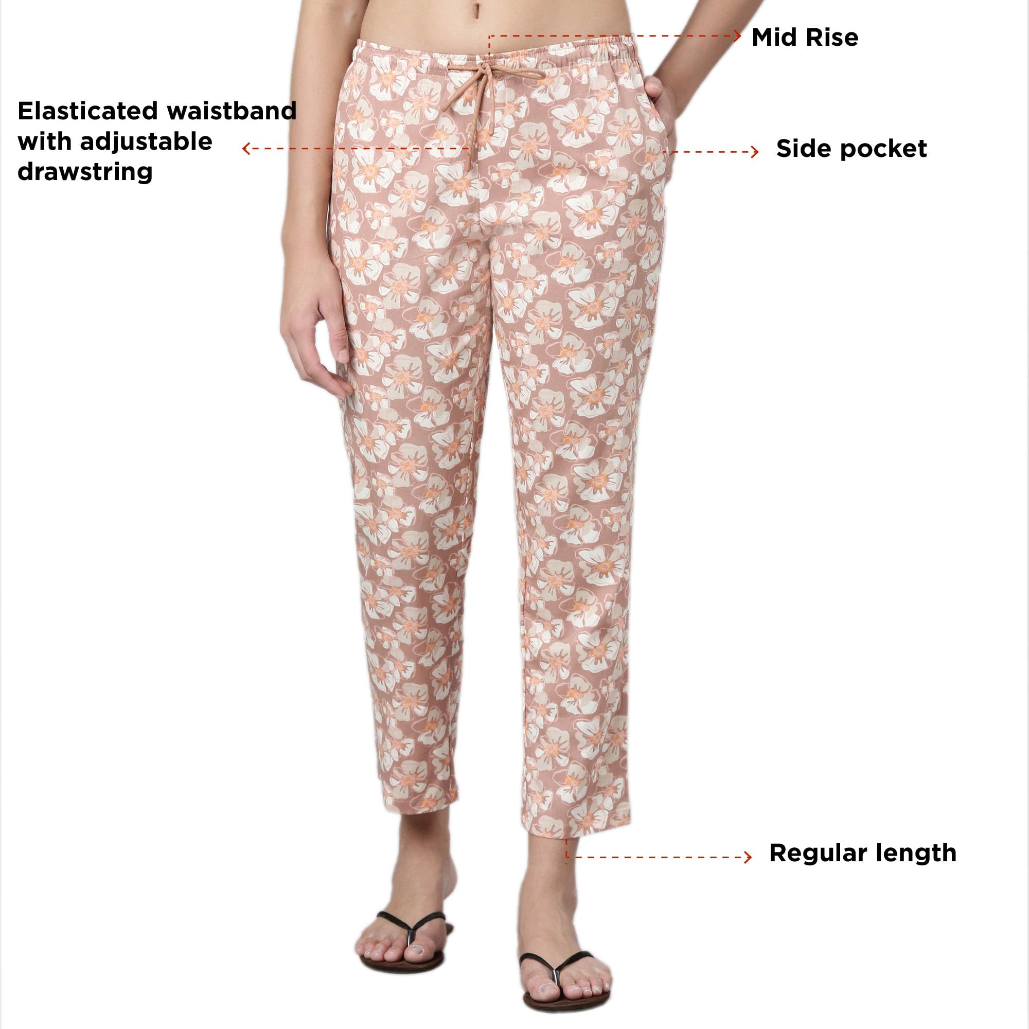Enamor E4A5 Mid-Rise Straight Leg Pant for Women with Side Pockets