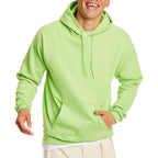 Hanes Men's Pullover EcoSmart Hooded Sweatshirt, lime, Medium
