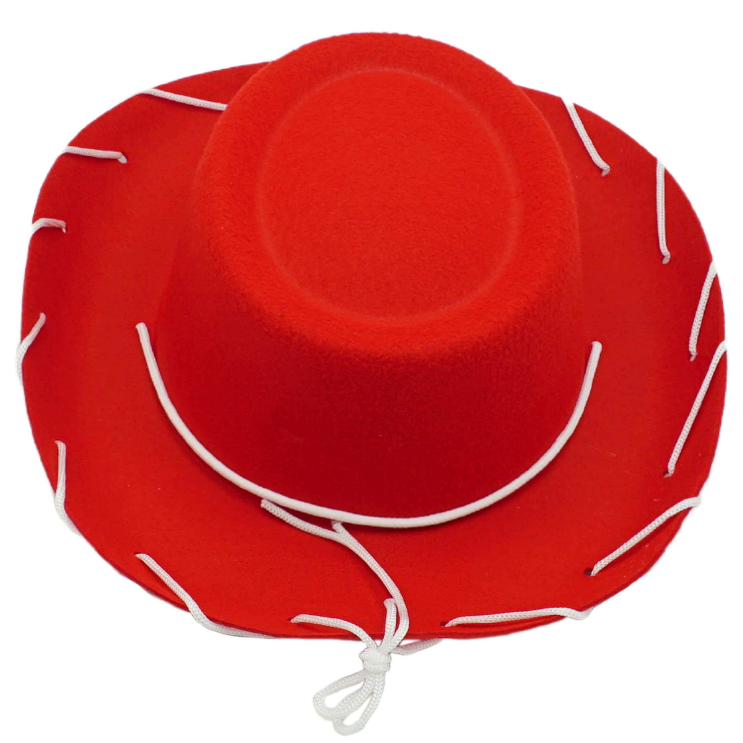 4E's Novelty Child Red Cowgirl Hat for Toddlers & Kids 3-6, for Halloween Jessie Inspired Costume, Felt Cowboy Hat Child Size fo