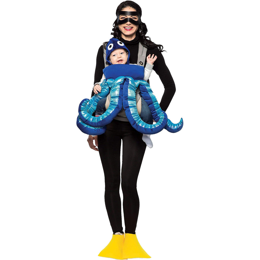 Seeing Red Expert Diver & Squirmy Octopus Size O/S Includes Mask, Flipper Shoe Covers, Octopus Carrier Cover & Matching Headpiec