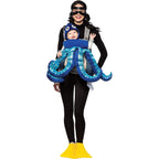 Seeing Red Expert Diver & Squirmy Octopus Size O/S Includes Mask, Flipper Shoe Covers, Octopus Carrier Cover & Matching Headpiec