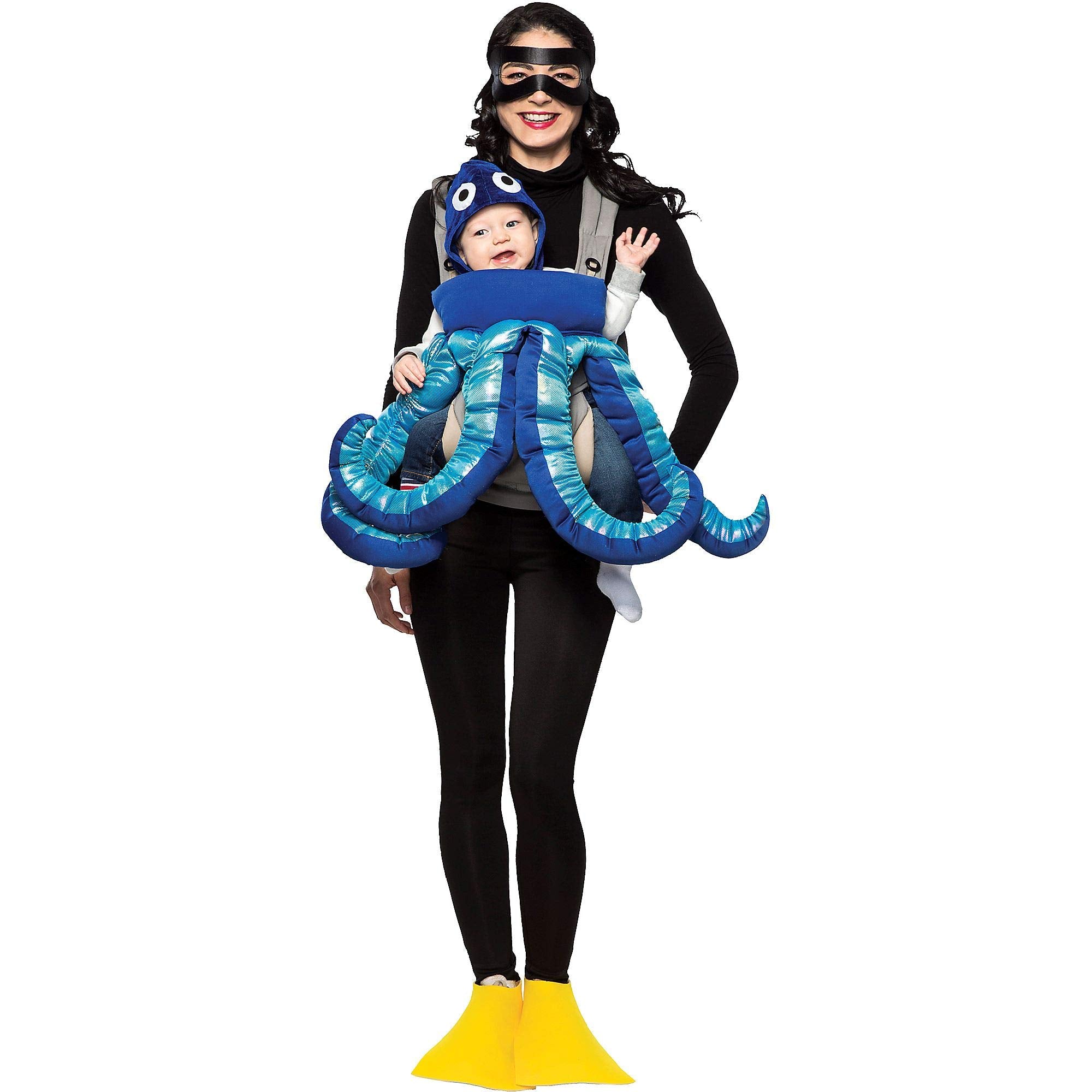 Seeing Red Expert Diver & Squirmy Octopus Size O/S Includes Mask, Flipper Shoe Covers, Octopus Carrier Cover & Matching Headpiec