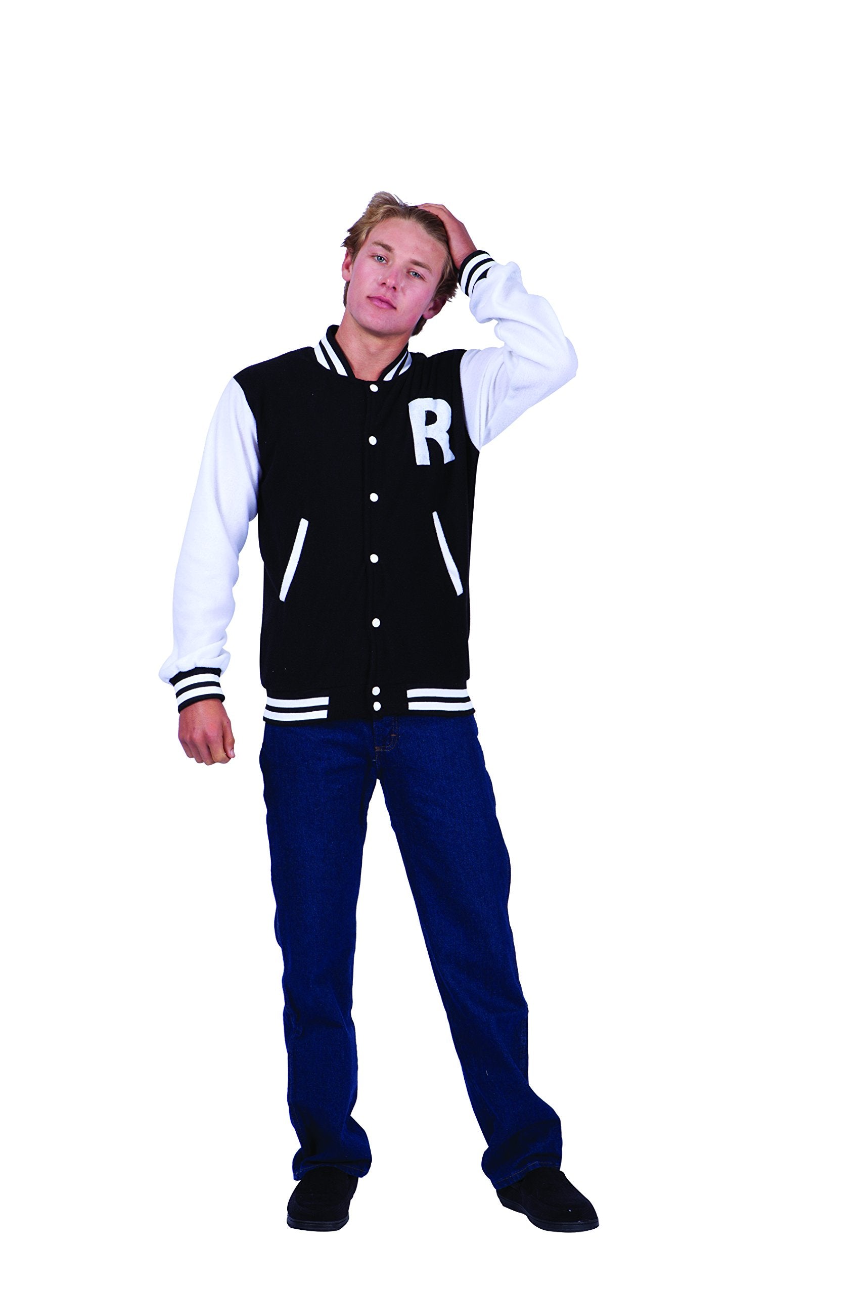 Men's Letterman Jacket Black L