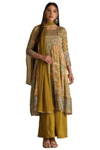 Soch Women Chinon Ethnic Motifs Suit Set with Faux Mirror and Sequins