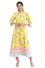 Aurelia Women'S Cotton Loose Kurta (21Fea12296-503259_Yellow_S)