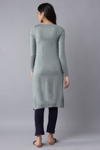 W For Woman Women Acrylic Regular Fit Light Embroidered A-Line Regular Kurta