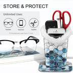 Fintie Plush Lined Eyeglasses Holder, Glasses Stand Case, Anti-scratch Glasses Storage Organizer for Desk, Nightstand, Office, A