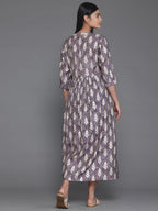 Libas WomenS Silk Fit And Flare Maxi Dress (26932_Mauve