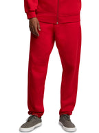 Fruit of the Loom Men's Eversoft Fleece Elastic Bottom Sweatpants with Pockets, Relaxed Fit, Moisture Wicking, Breathable, Red, 