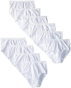 Fruit of the Loom Women's 10m pack Cotton Brief, White, 9