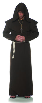 Underwraps Men's Monk Robe Costume-Brown, One Size