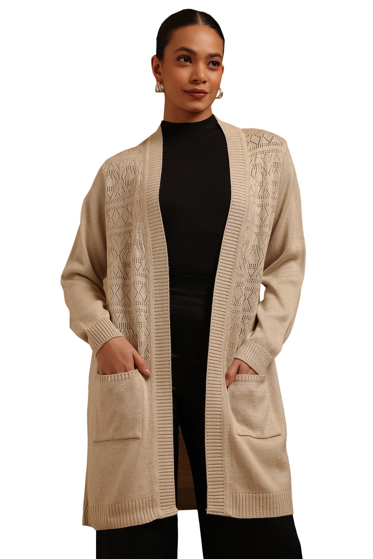 Soch Women Acrylic Crochet Winter Shrug