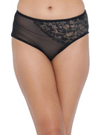 Clovia Womens Net Plain/Solid Brief (Pn3362Z13L_Black_Large)