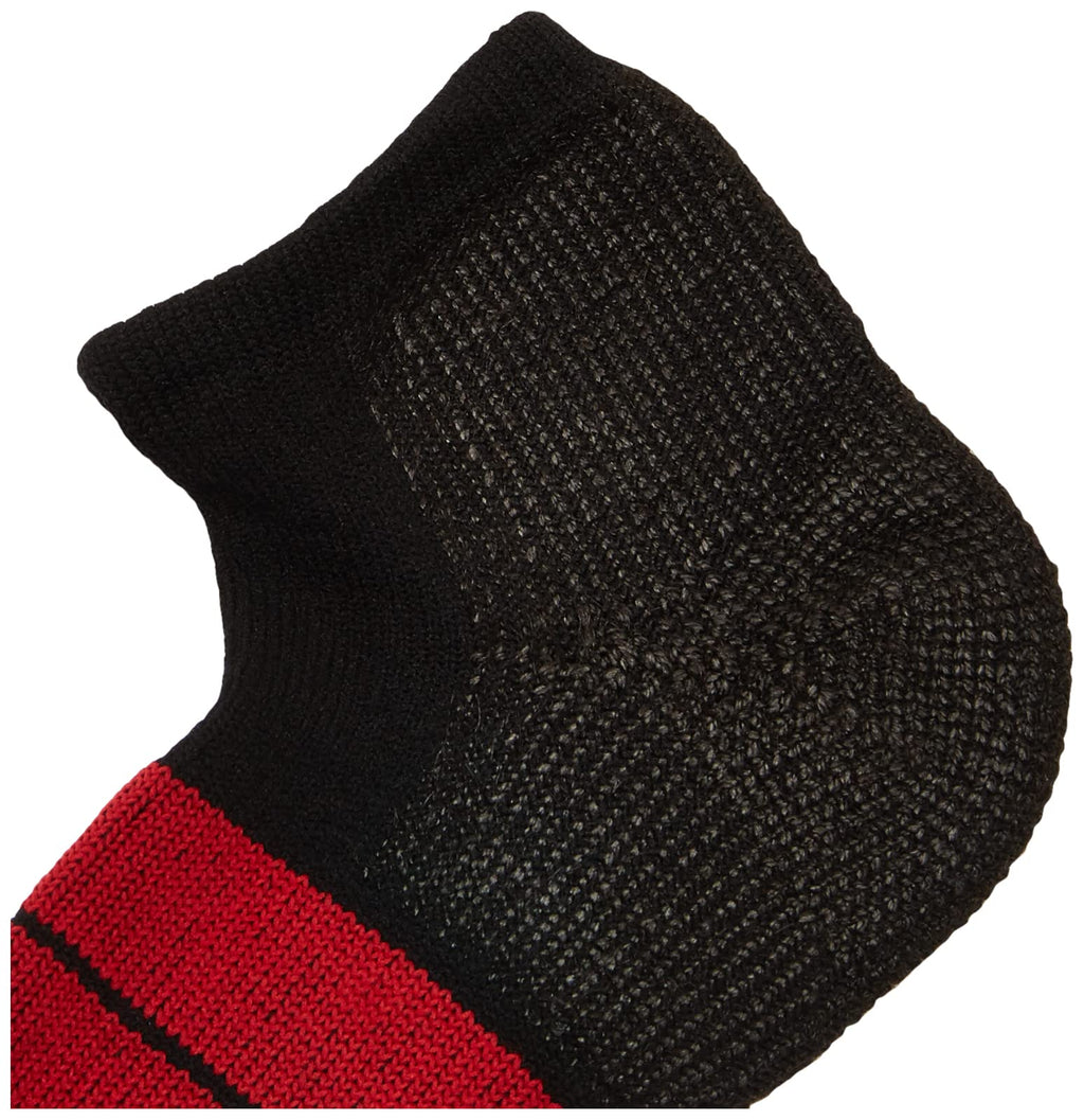Thorlos Mens 84 N Max Cushion Running Low Cut Athletic-socks, Black/Red, Medium US
