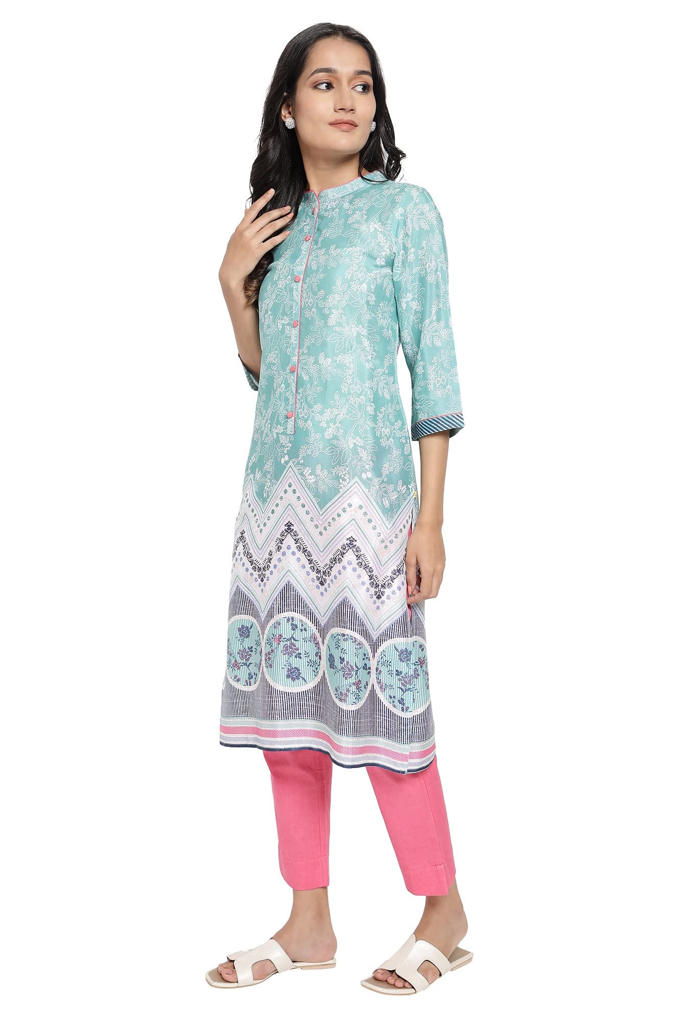 Aurelia Women'S Cotton Printed Regular Kurta