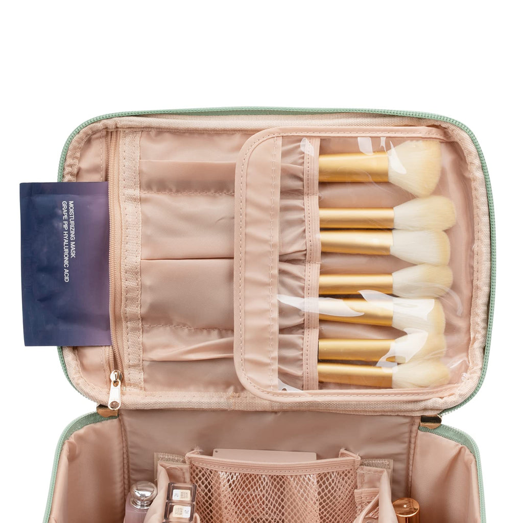 OCHEAL Makeup Bag,Large Travel Makeup Bag Organizer Cosmetic Bags for Women Washable Make Up Bag Makeup Organizer Case with Divi