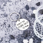 Dont Do Stupi St Keychain Poop Emoji Funny Birthday Gifts for Son Daughter Teenagers from Mom Sarcasm Gift for Teens Boy Girl Gr