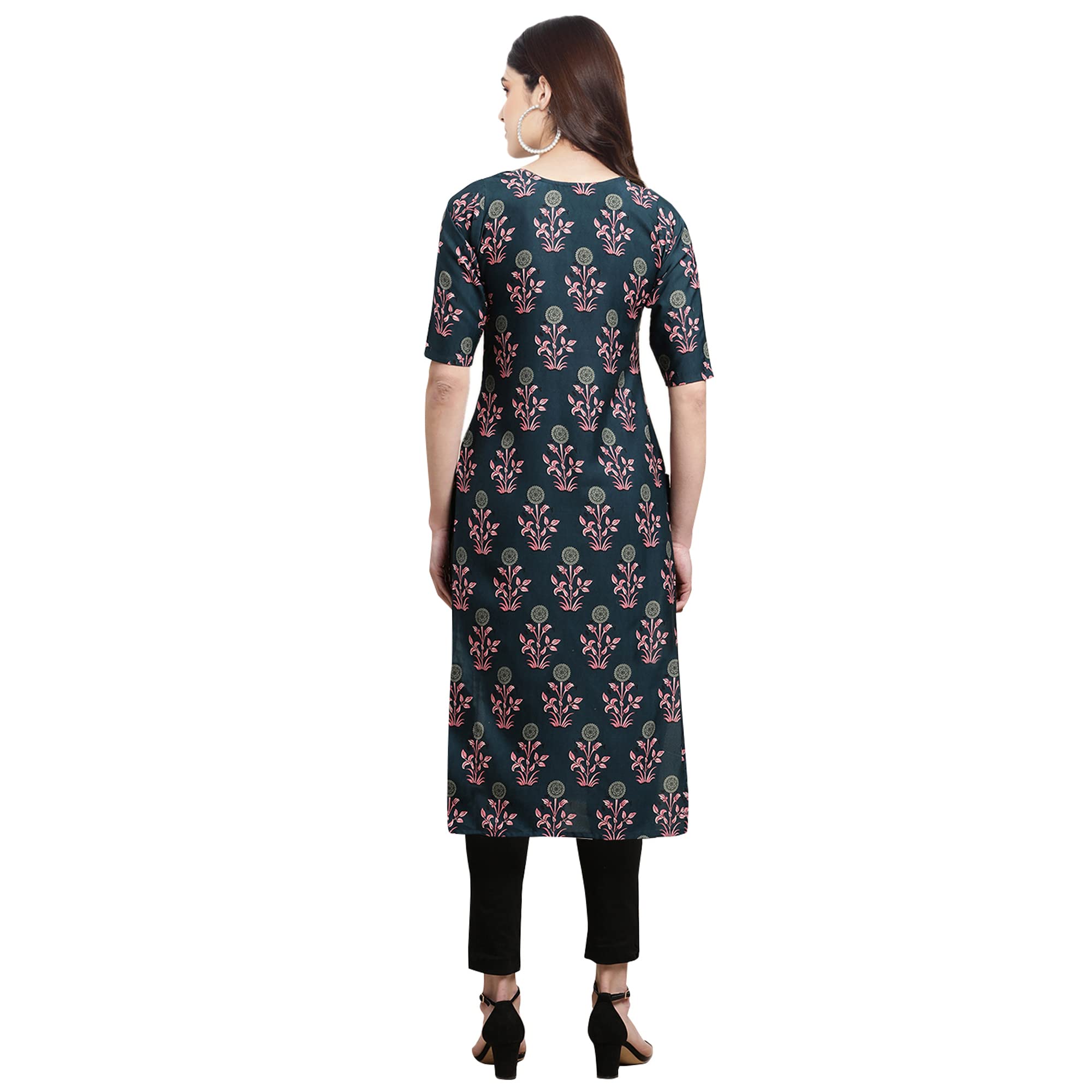 Pinkmint Women'S Crepe Kurta (F-332-335_Multi_Regular)