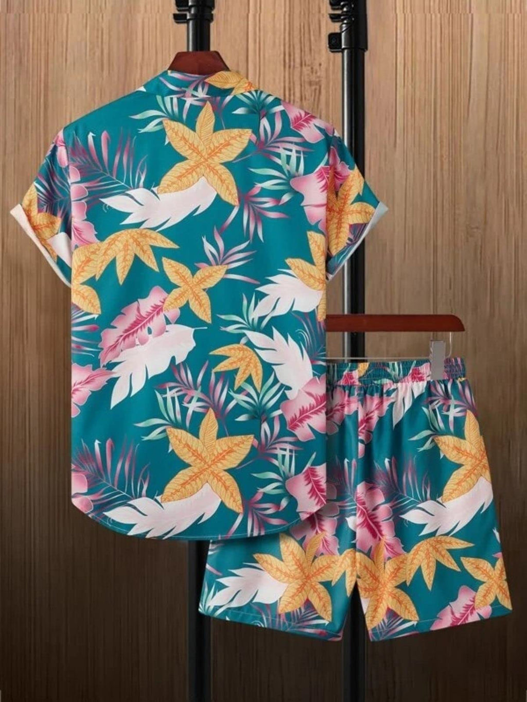 OM SAI LATEST CREATION Unisex Night Dress || Palm Tree & Leaf Printed Soft Rayon Night Wear Set for Men & Women || Pajama Short