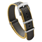 watchdives Nylon Watch Band 20mm 22mm Multicolor Replacement Watch Straps for Men Women (A8 Yellow Gray, 20mm)